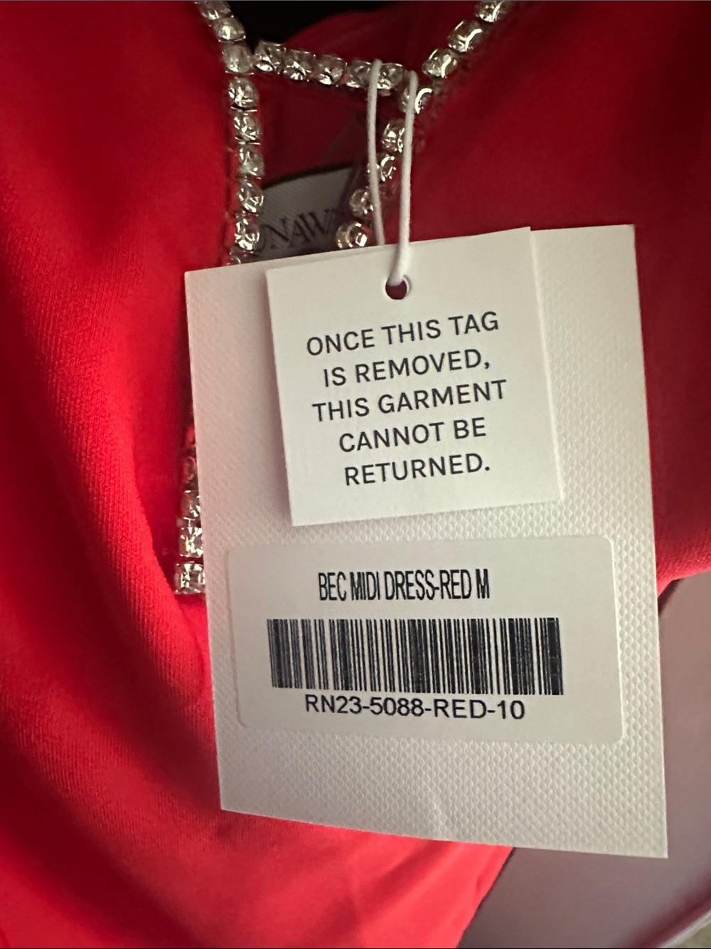Bec Midi Dress in Red - Picture 11 of 11